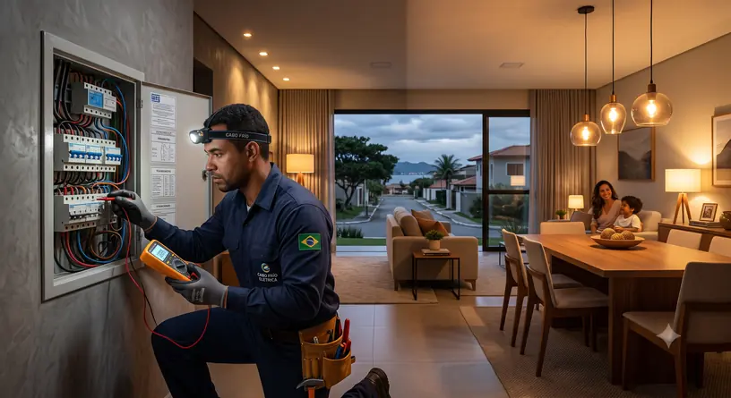 Eletricista Perto de mim quadro de luz desarmando toda hora em Cabo Frio