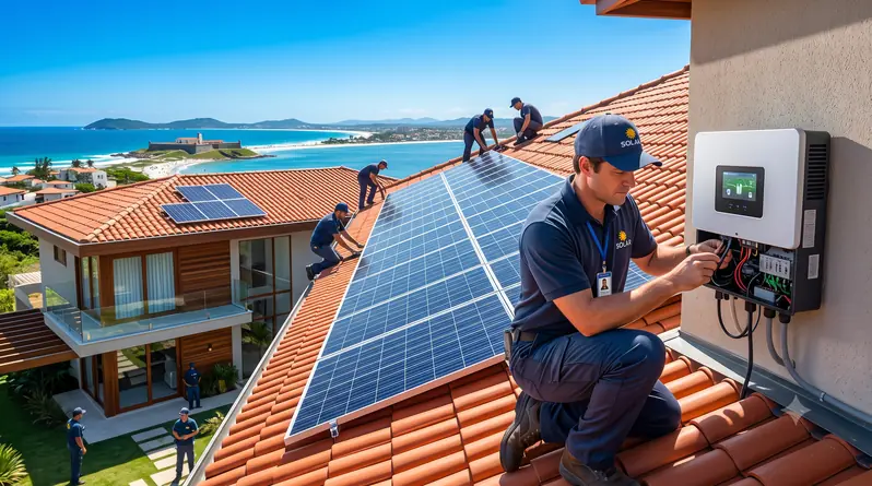 Eletricista para ligação elétrica de painel solar em Cabo Frio - RJ
